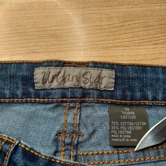 Womans Urban Star sz 10 Tall High Rise Jean Shorts 5 Pocket - Picture 11 of 13